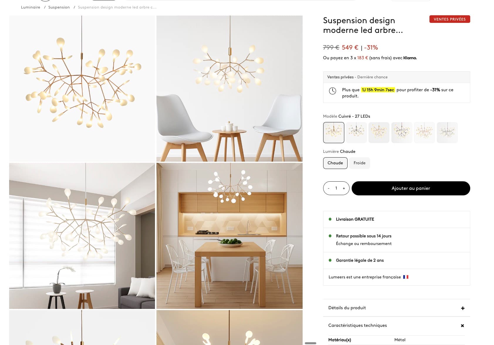 Shopify product page — after Ali2Shopify